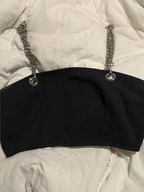 Carmar Miami Bandeau Metal Chain Straps Zipper Back